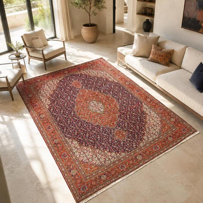 Tapis d'orient au motif oriental, noué à la main, BANET