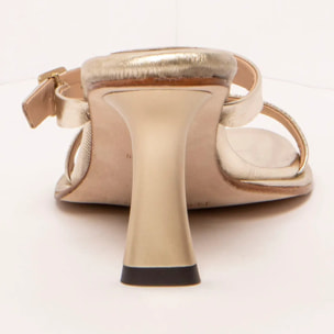 Sandalias con tacón S3194 NAPPA CHAMPAGNE/ ALBANA color Champagne