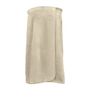 Pareo pur coton 420 g/m² uni beige Elea angora