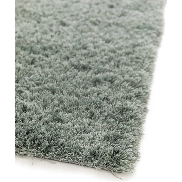 Tappeto salotto pelo lungo soffice colore verde acqua