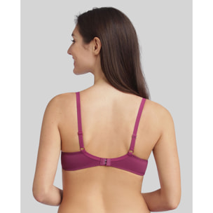 Sujetador con aros de microfibra y bordados