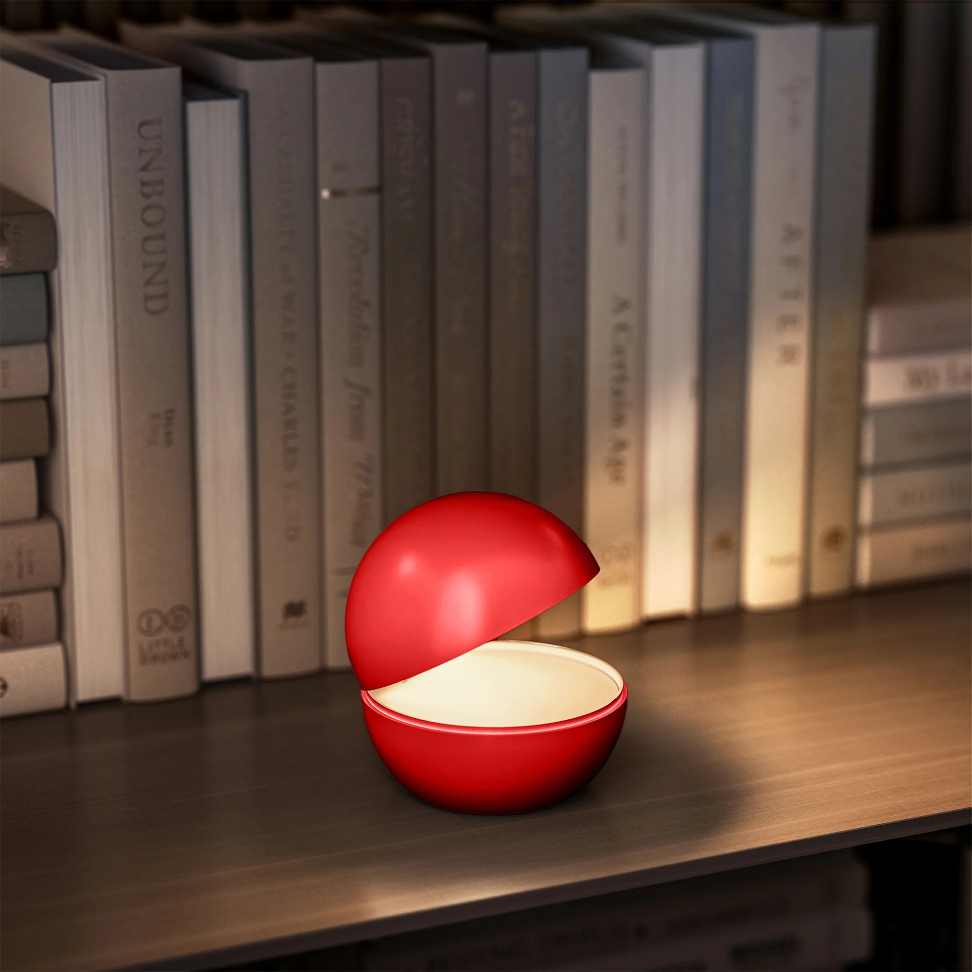 Lampe de chevet sans fil  GOOD NIGHT Rouge ø12cm