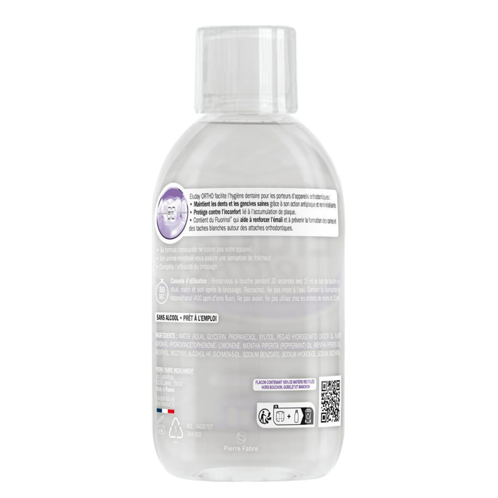 Eluday Ortho - Bain de Bouche Quotidien Soin des Dents Appareillées 500 ml
