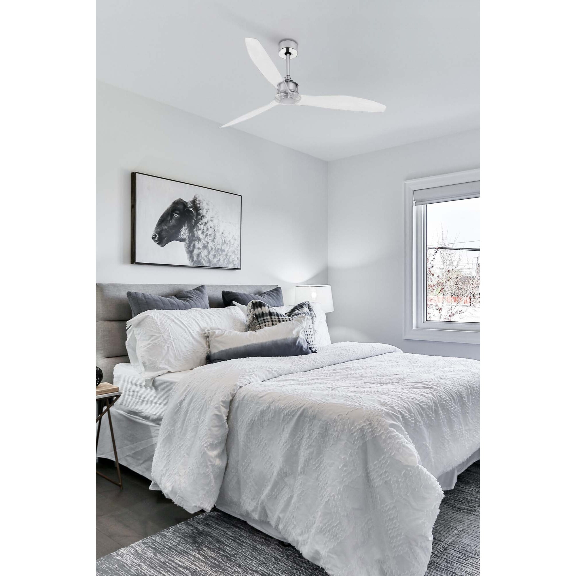 JUST FAN M Ventilador de techo cromo