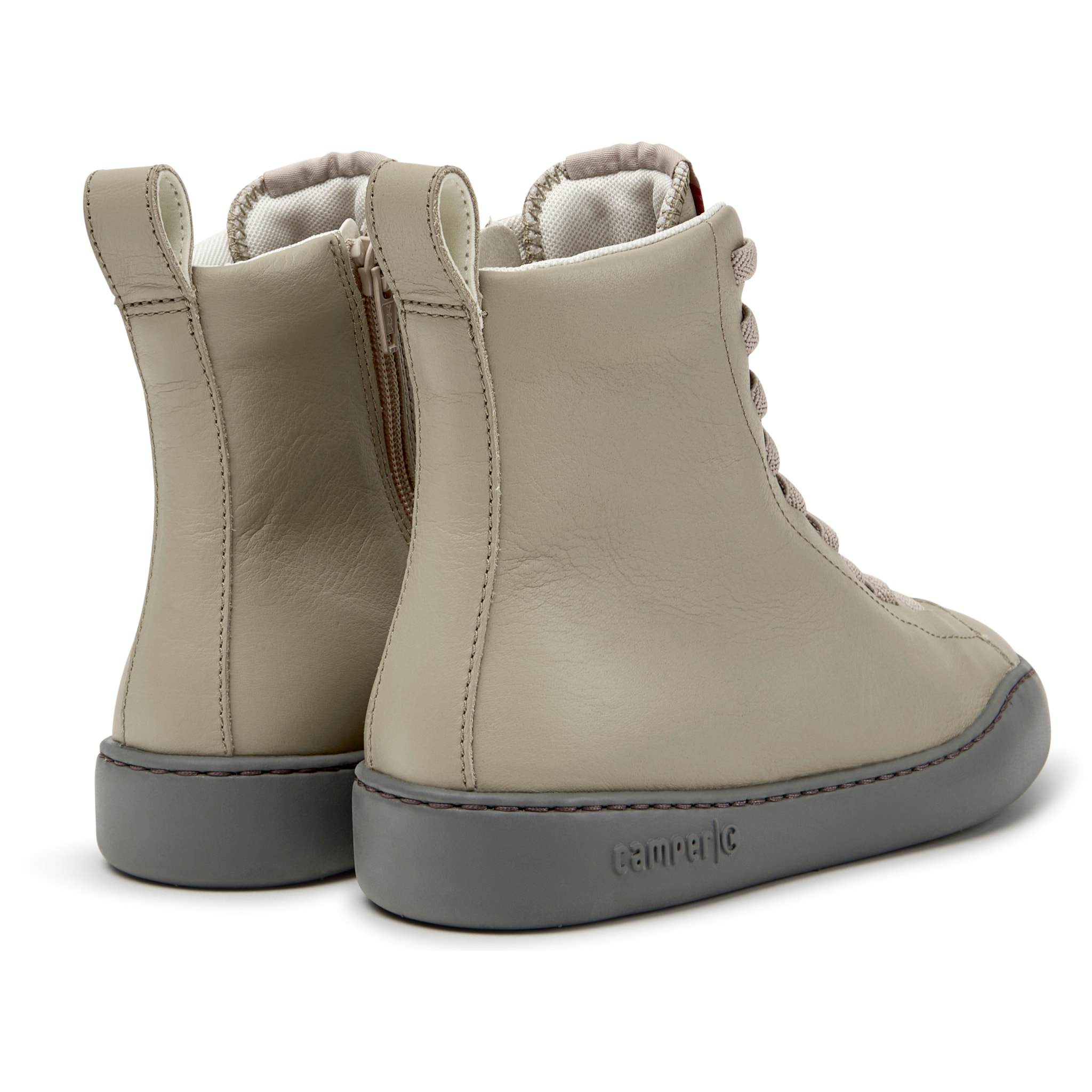 Sneaker-Bootie - CAMPER Peu Touring - Beige - Piel lisa