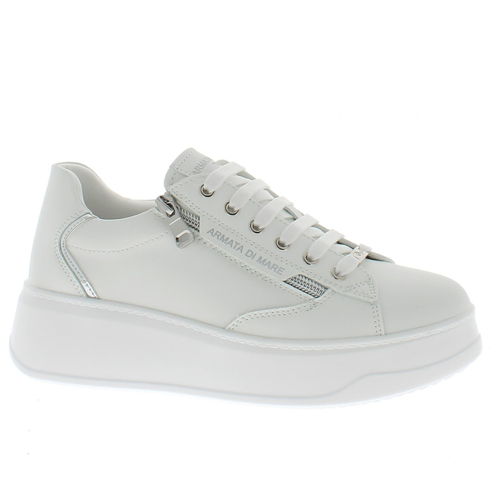 Armata di Mare Scarpe Donna Sneakers Basse con Soletta in Memory Foam AMD S61H21 Star White Silver