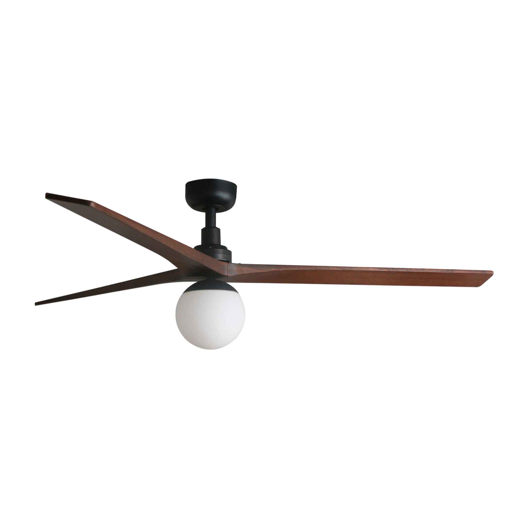 KLIM L Ventilador de techo negro/nogal E27