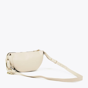 Borsa a tracolla con rondelle e nastro con logo