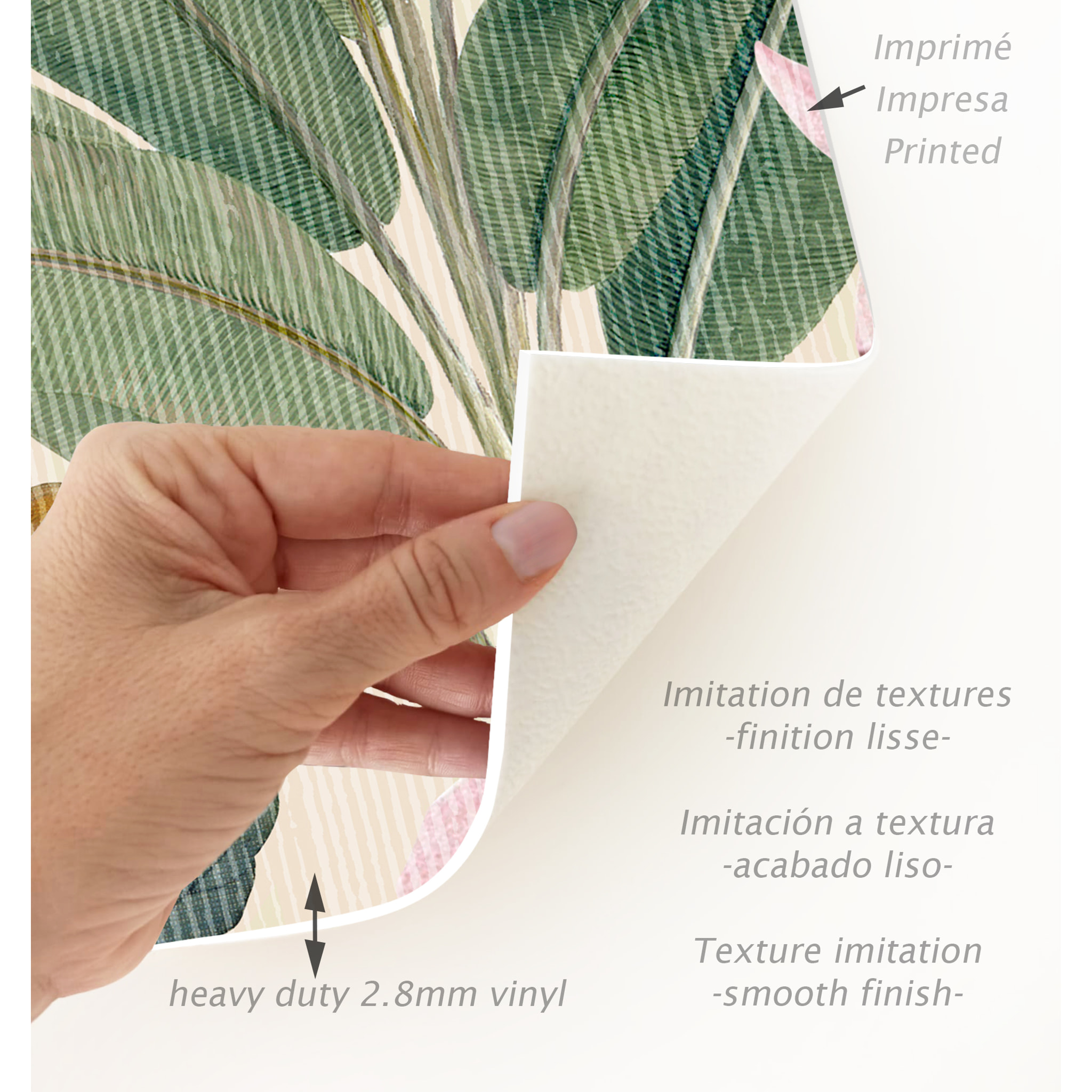 Alfombra de vinilo Hanami -PVC antideslizante, vinilica para cocina o salón, lavable, estilo abstracto