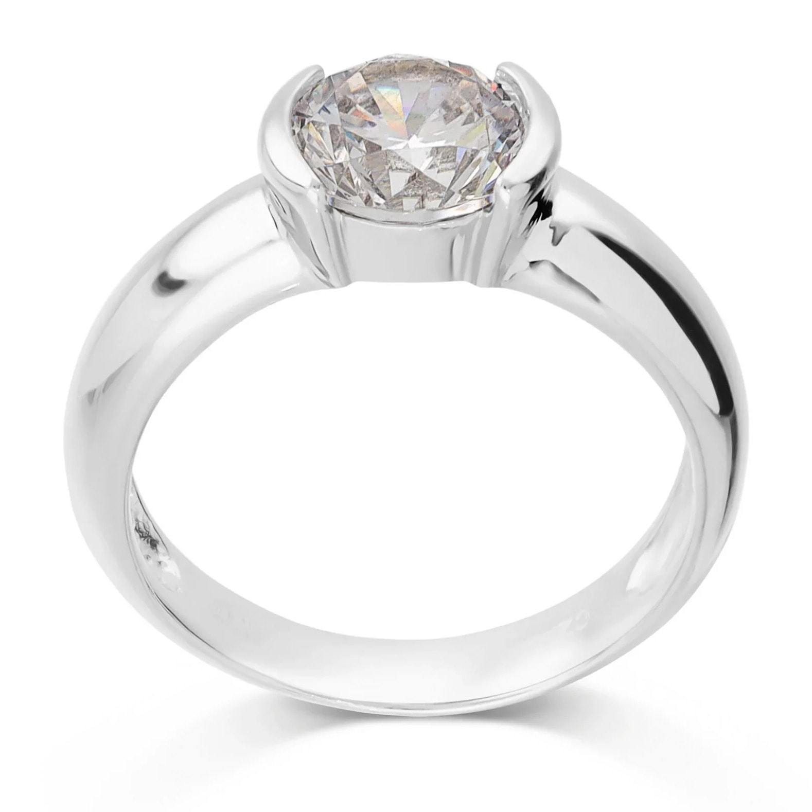 Anello Solitario in Argento 925 con Cubic Zirconia