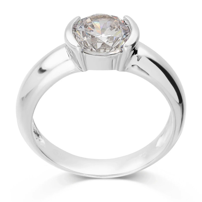Anello Solitario in Argento 925 con Cubic Zirconia