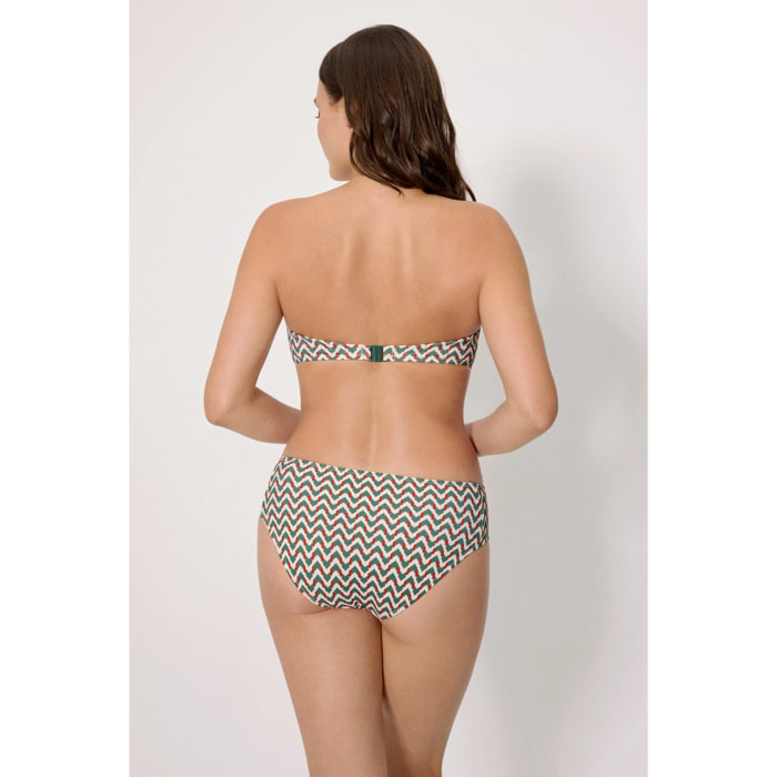Slip bikini midi modellante Verde