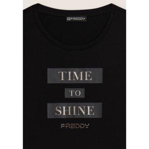 T-shirt da donna con grafica e slogan motivazionale