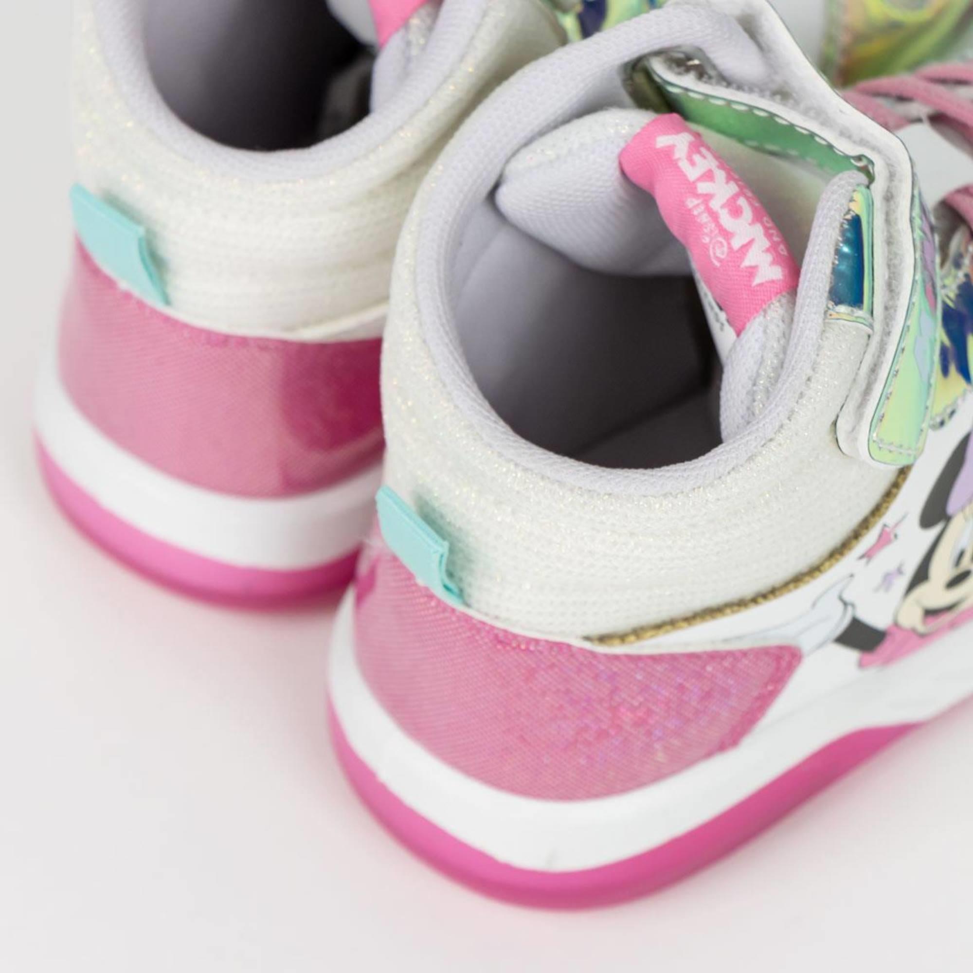 Zapatilla deportiva infantil suela ligera con luces "Minnie"