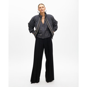 Anorak corto imbottito a pois