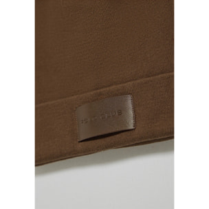 Gorro Vito marrón con detalle de etiqueta Polo Club