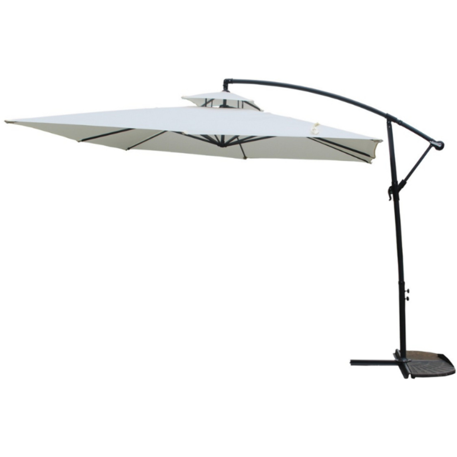 Parasol déporté rond écru CORTO