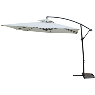 Parasol déporté rond écru CORTO