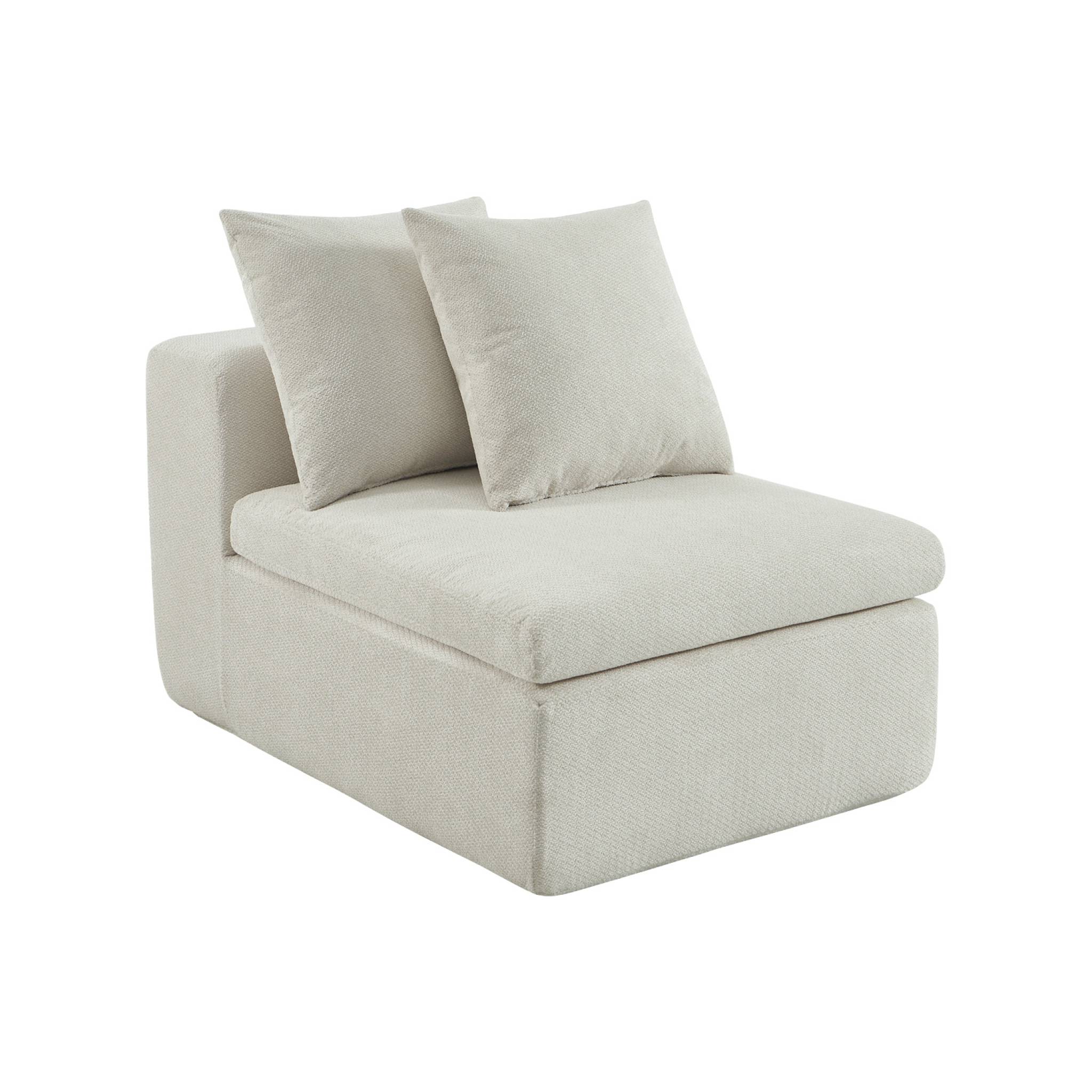 Fauteuil compressé pour canapé modulable tissu chenille 1 place MOVI
