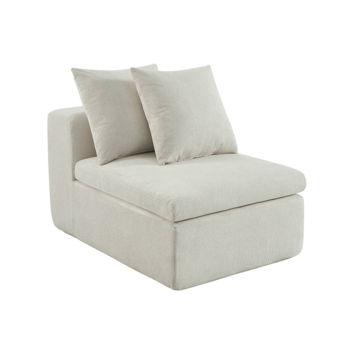 Fauteuil pour canapé modulable tissu chenille 1 place MOVI