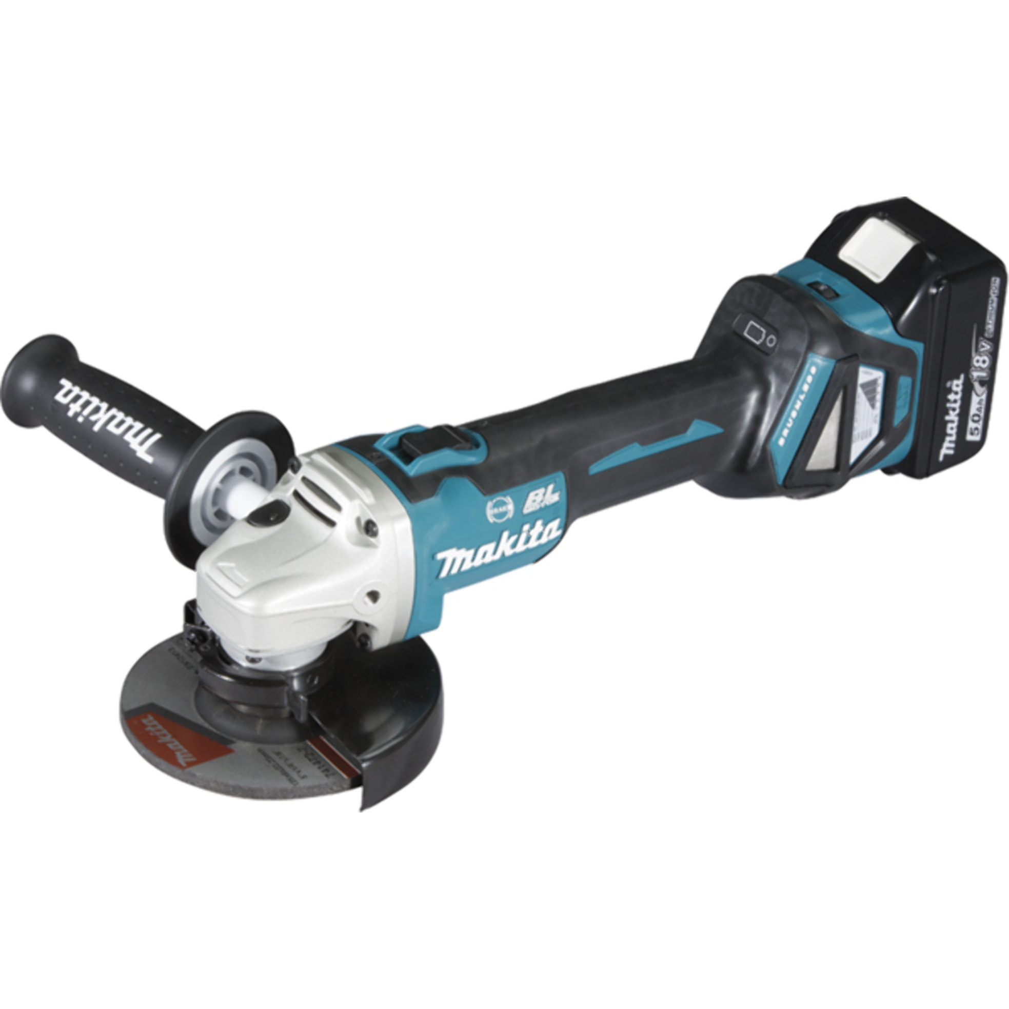 MAKITA Amoladora Ø125 mm 18V Li-Ion + 2 baterías 5.0 Ah, cargador, maletín - DGA513RTJ