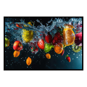 Affiche encadrée fruits intense Affiche + cadre en métal - Noir