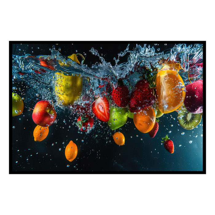Affiche encadrée fruits intense Affiche + cadre en métal - Noir
