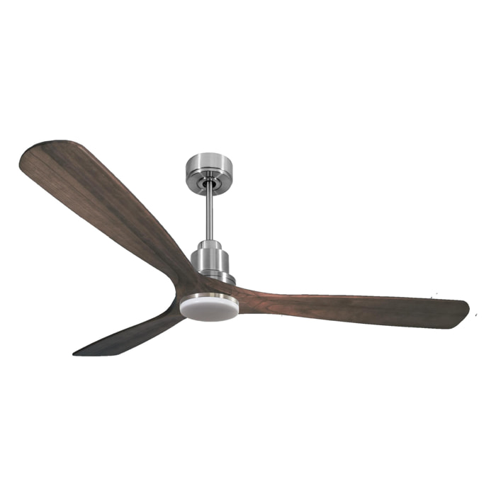 Ventilateur de plafond Réversible  Thermostat Dimmable Wifi Moteur à courant continu Toits en pente Télécommande Lumière à trois tons Hypersilence Mémoire