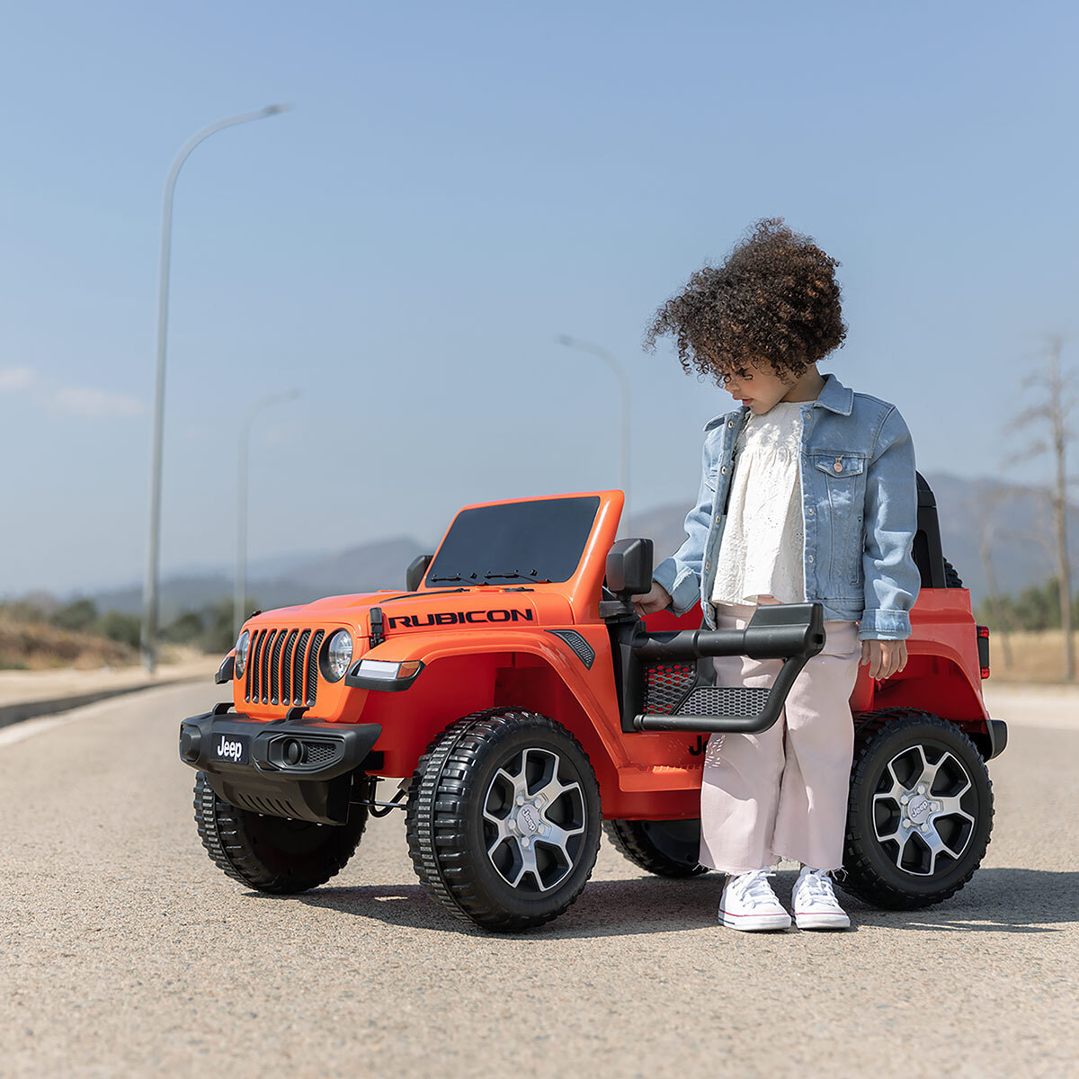 JEEP WRANGLER RUBICON - Coche de batería 12V niños +3 años