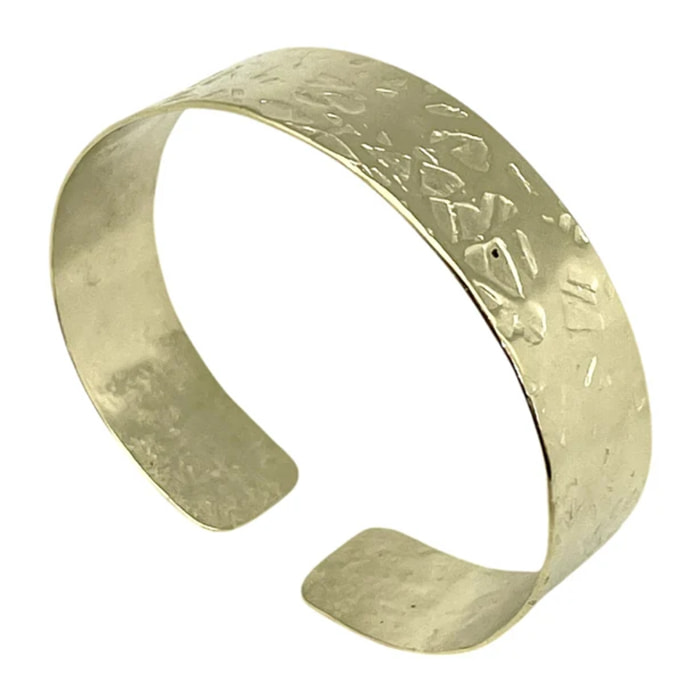 Pulsera brazalete Alunizaje Pícolo en latón dorado