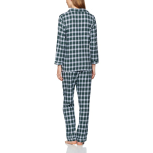 PACK Pigiama leggero mamma e bimba DONNA BAMBINA scozzese verde