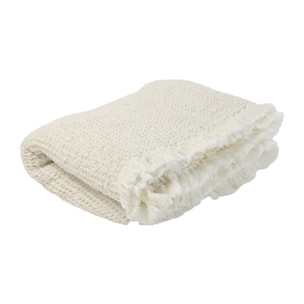 Plaid coton et lin, DECO ESPRIT NID D'ABEILLE