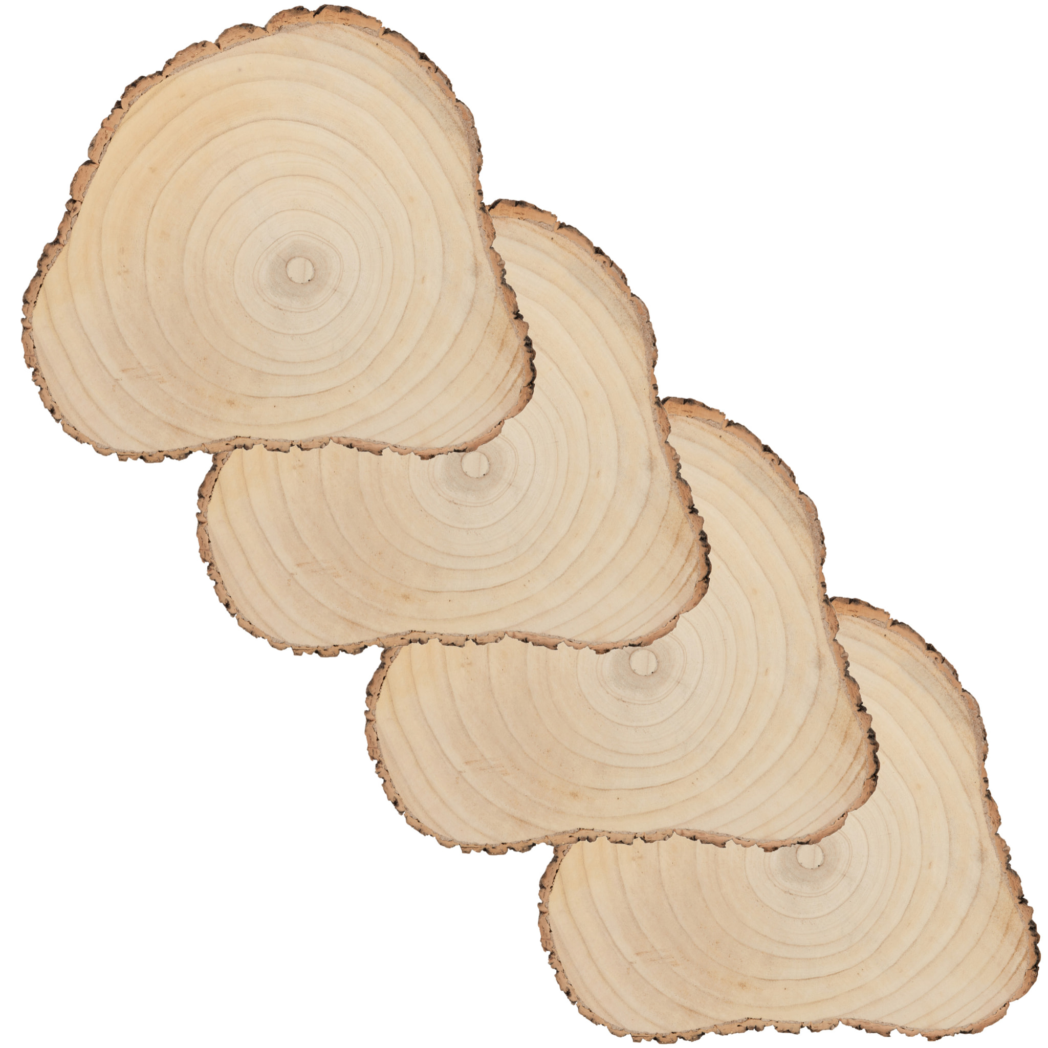J-Line Tranche Irreguliere Paulownia Ecorce Naturel Large