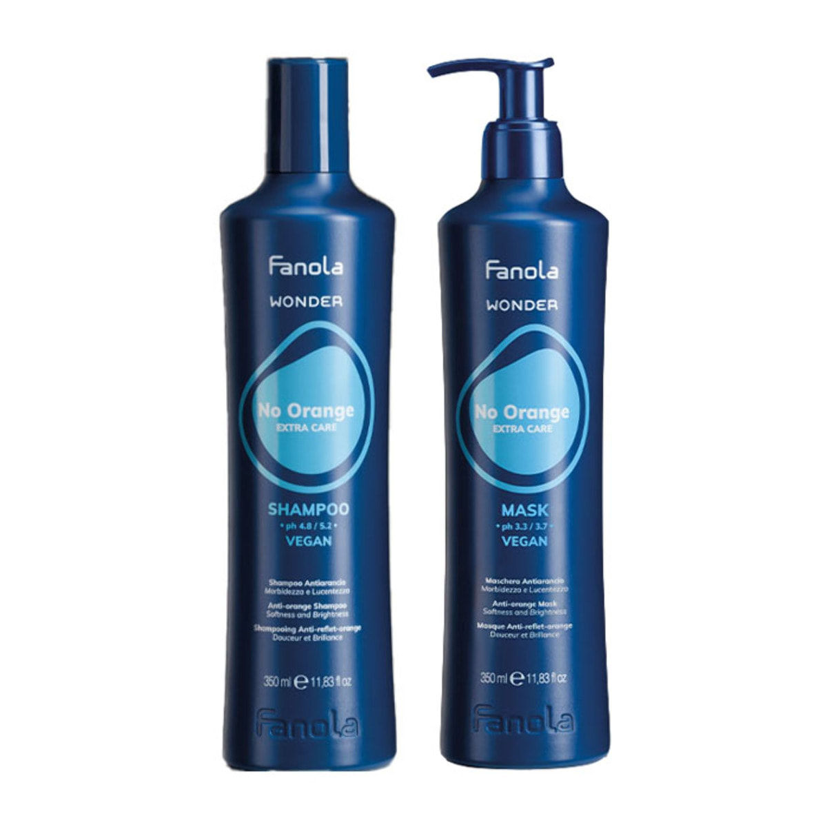 FANOLA Kit Wonder No Orange Shampoo 350ml + Mask 350ml