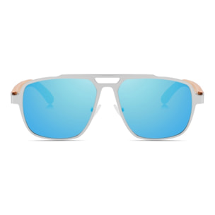 Gafas de Sol Feler 1517M-4 Polarizadas de Madera Unisex 55 mm
