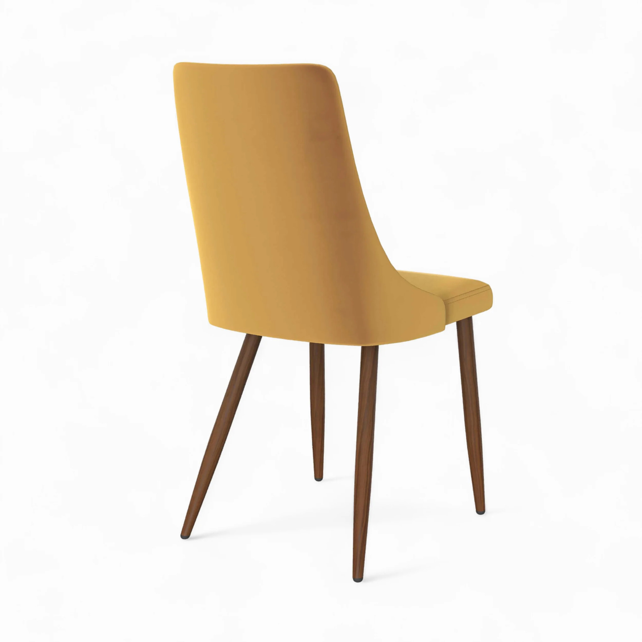 Pack 4 chaises en velours bleu et jaune - Vinni