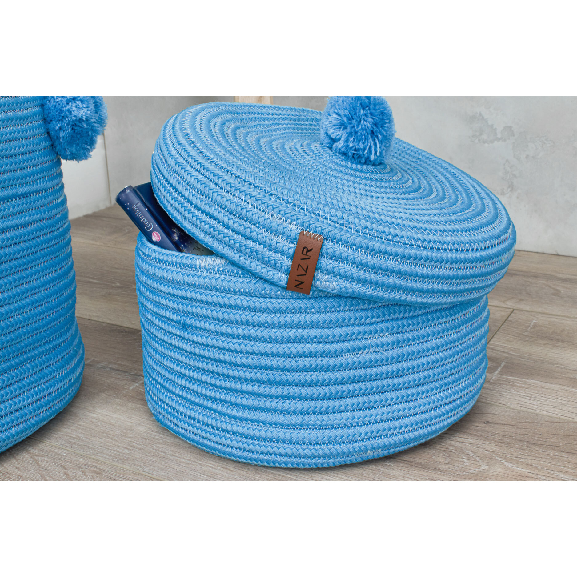 Cali - panier bleu fait main