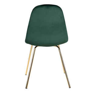 Chaise Skuli en velours vert (lot de 2)