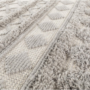 Tapis salon et chambre tissé en laine motif scandinave FUNI