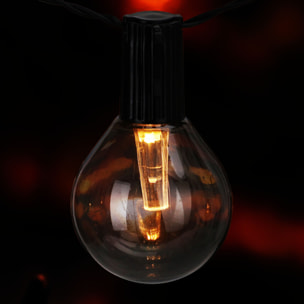 Set de luces led blancas cálidas de fiesta grises - panel solar y batería recargable incluida