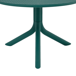Tavolino basso da esterno in polipropilene 60x60x41cm verde petrolio – Obidos