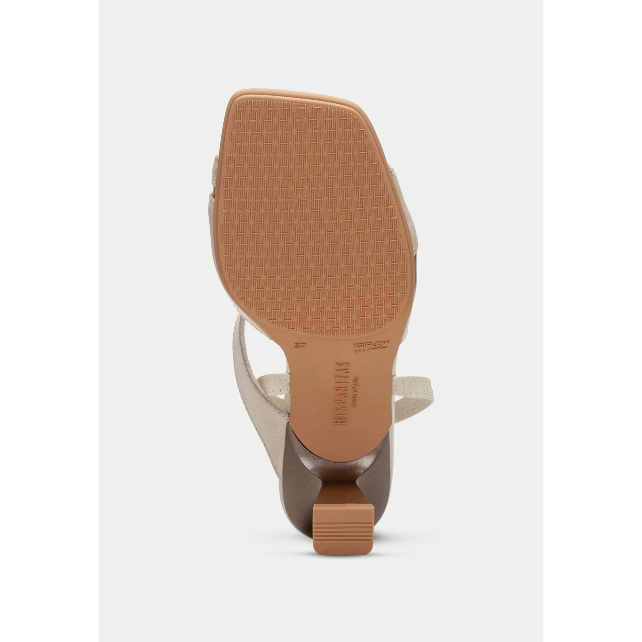 Sandalia Tacon Danielle Crema 6 cm