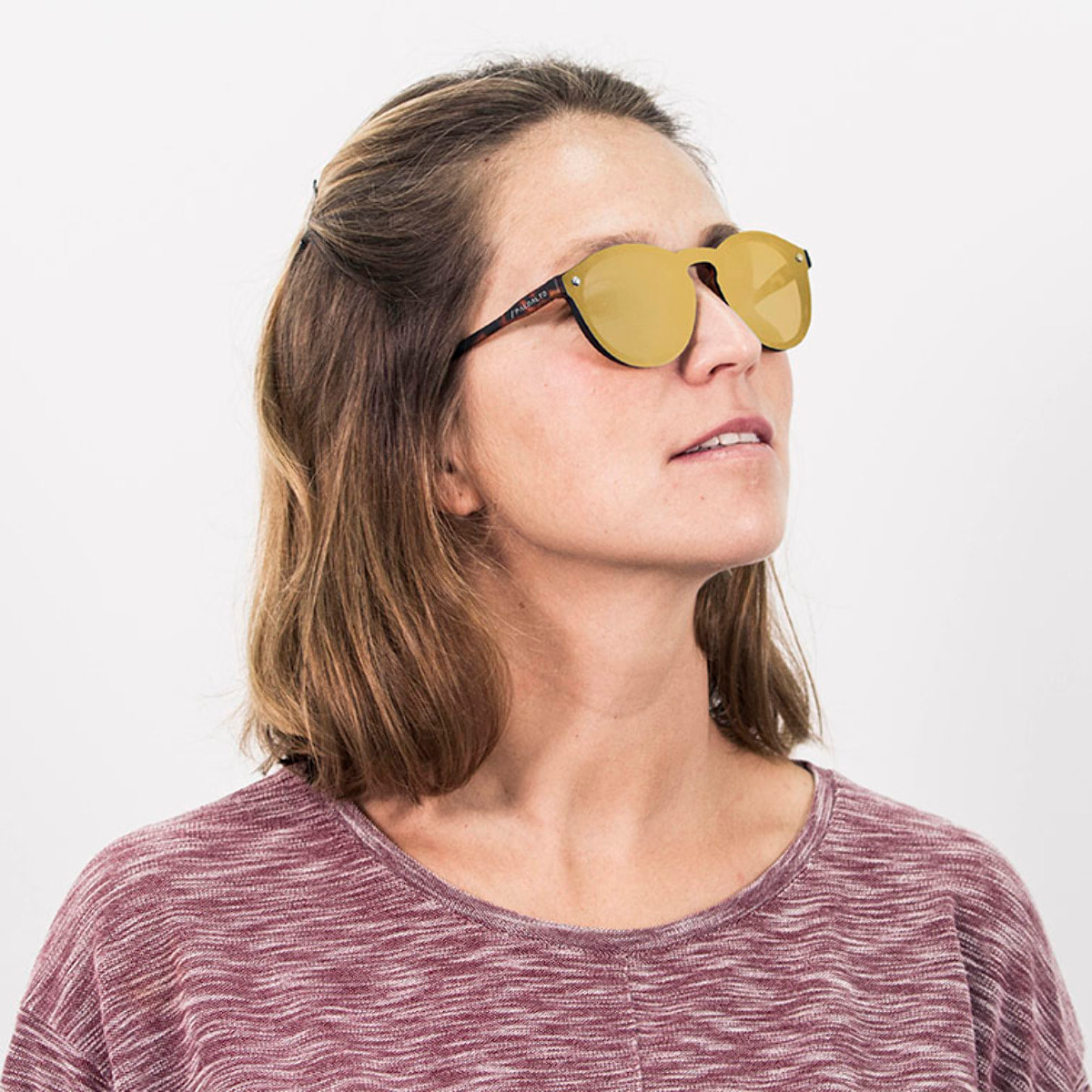 Gafas de sol PALO ALTO RIGA - Mate demi marrón / Plana revo dorado