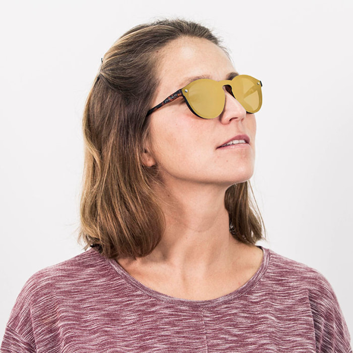 Gafas de sol PALO ALTO RIGA - Mate demi marrón / Plana revo dorado
