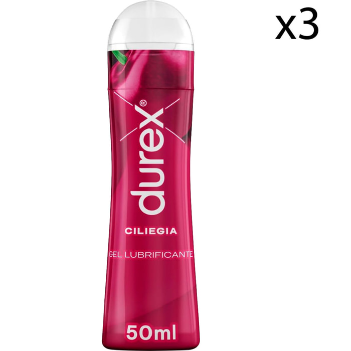 3x Durex Gel Lubrificante Intimo alla Ciliegia - 3x 50ml