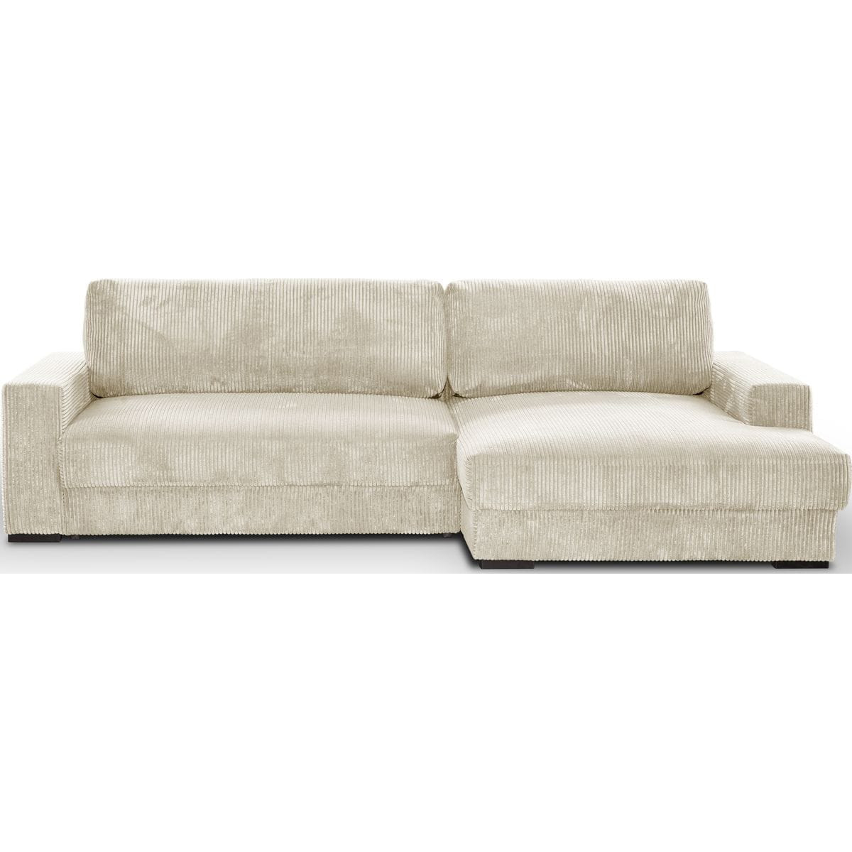 Canapé d'angle droit convertible 3 places en velours côtelé - ARTY