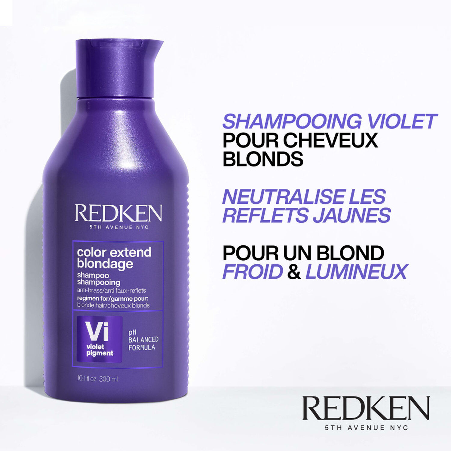 Blondage - Shampoing violet neutralisant pour cheveux blonds