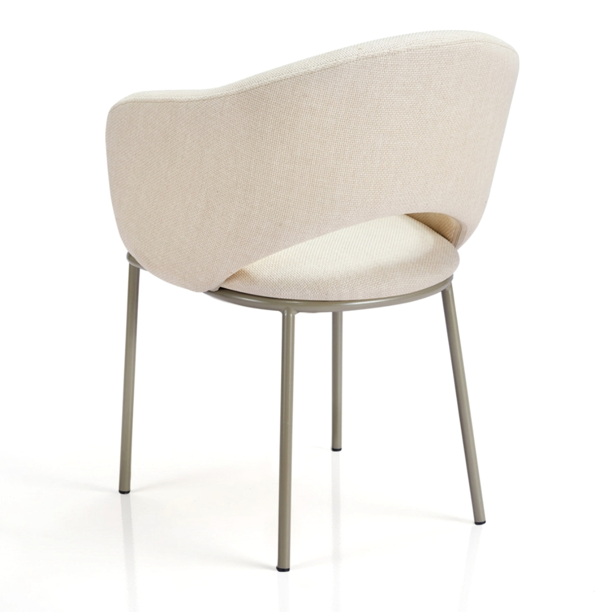 Lot de 2 chaises de salle à manger Tomasucci JADE', en tissu, beige, platine, 57 × 54 × 80 cm