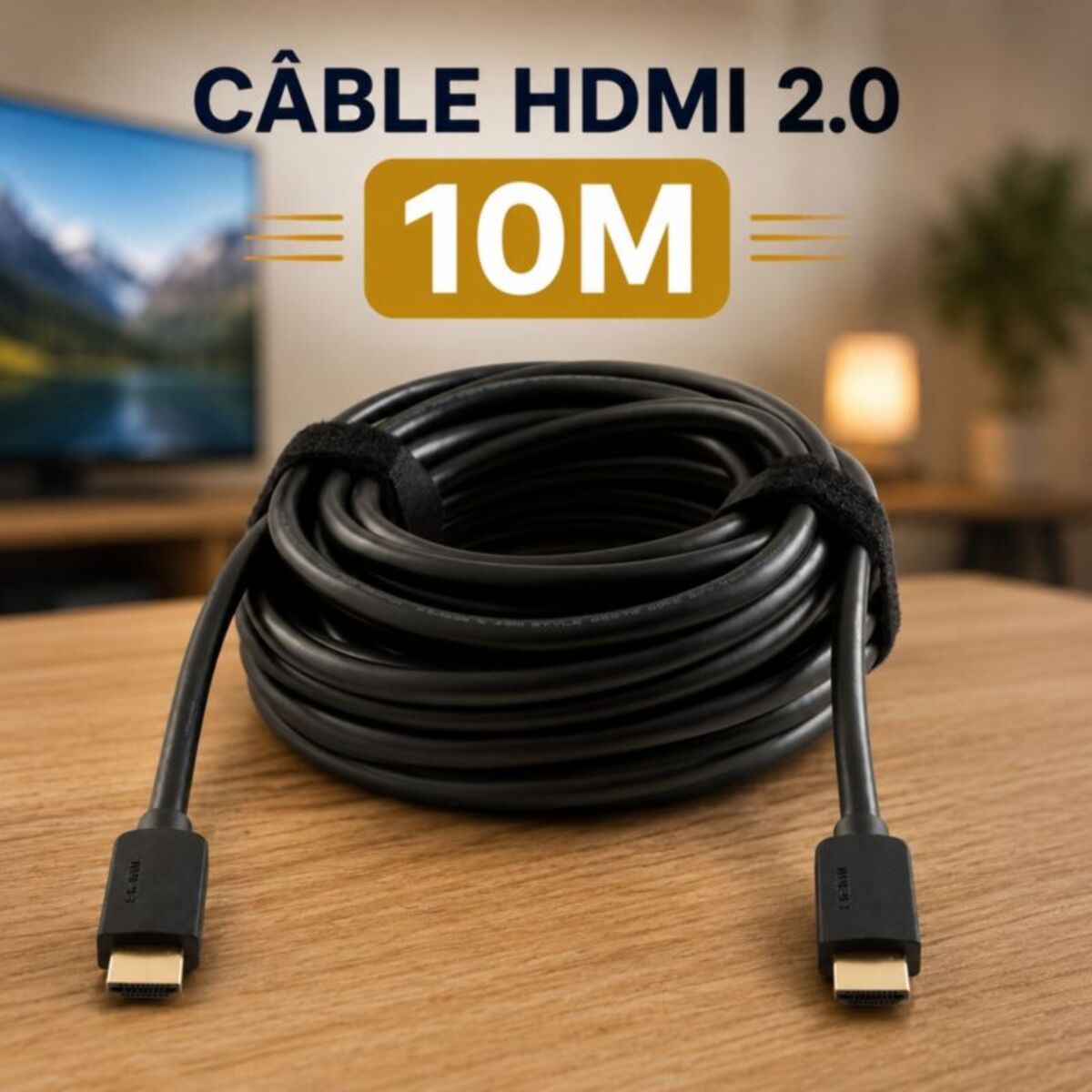 Câble HDMI ESSENTIELB 2.0/18Gbps 10M Noir