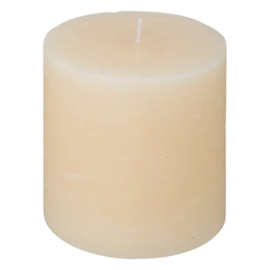 Bougie ronde "Olia" D10cm blanc ivoire